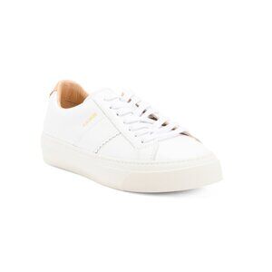 GH BASS White Made In Brazil Leather Camden Lace Up Sneakers